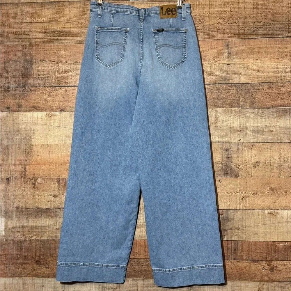 Lee Women's Legendary High Rise Trouser Jean size 12 Wide Leg - Picture 4 of 12